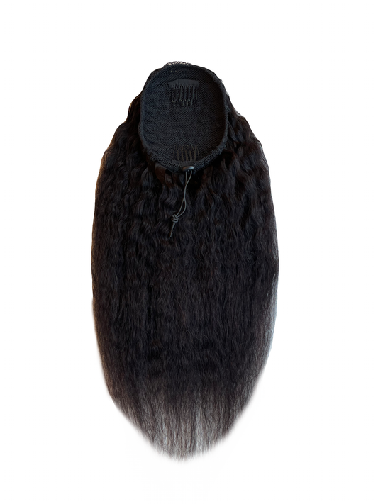 Maame Straight Ponytail : Natural Blowdried Texture